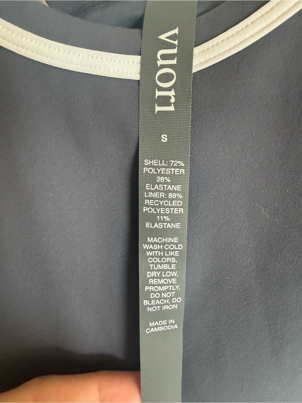 NWT Small Vuori Slate Gray Athletic Mini Dress with White Trim - Picture 4 of 9